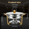 PTASYGK Chafing Dishes for Buffet 4 Pack 5QT Gold SS