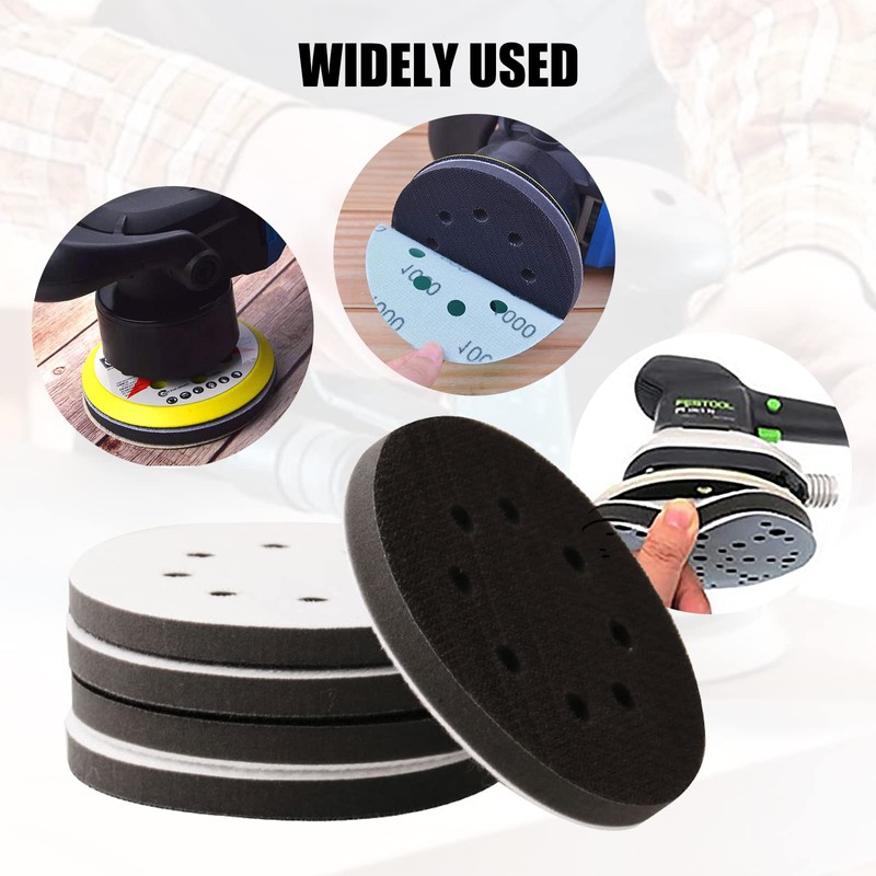 CNQLIS 5 Packs 8 Holes 5 Inch Interface Pads Hook