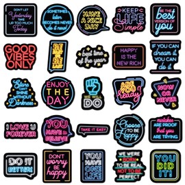 50 Packs Motivational Stickers Water Bottles Laptop Phone Motorcycle Computer Guitar Skateboard Hydroflasks Inspirational Vinyl Sticker Waterproof Aesthetic Trendy Decals for Teens Girls Adults