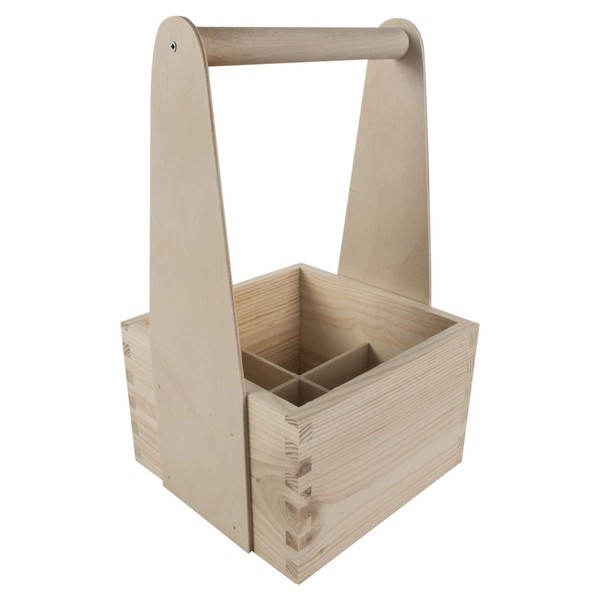WooDeeDoo Wooden Bottle Carrier Caddy | Fits 4x 330/500 ml