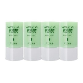 Kim Jung Moon Aloe Cure Water Splash Cooling Sun Stick 23g (SPF50+) Green Stick Ice Sunscreen 4 Packs Ss / 김정문알로에 큐어 워터 스플래쉬 쿨링 선스틱 23g(SPF50+) 연두스틱 얼음자차 4개 Ss