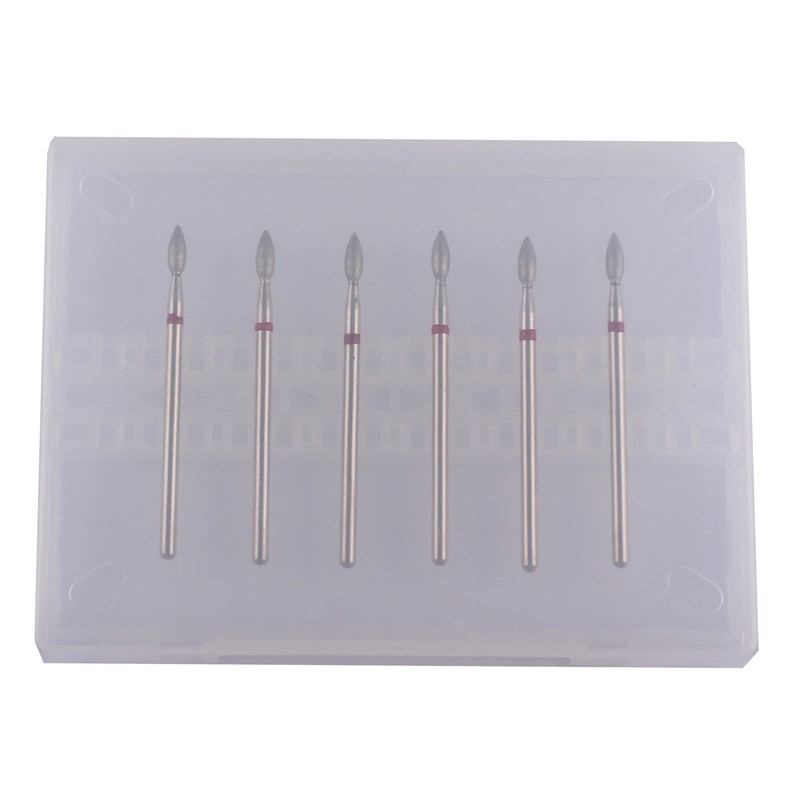MZCMSL 6 brocas limpiadoras de cutículas de diamante en forma