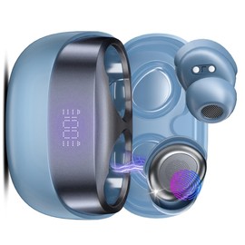 DUSONLAP Wireless Earbuds, Mini Sleep Earbuds Bluetooth Headphones In Ear Earphones Deep Blue