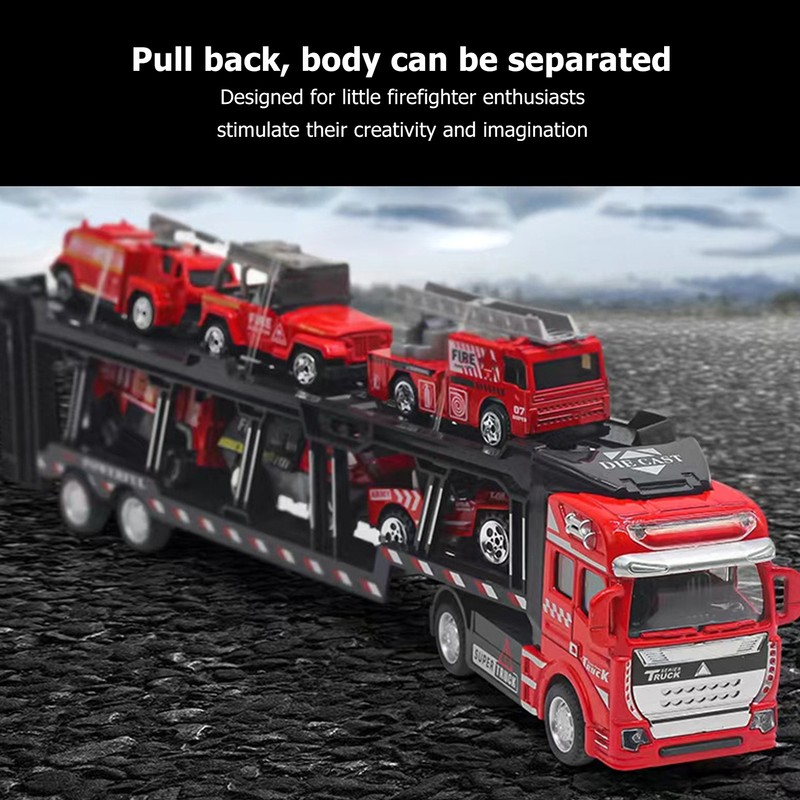 32cm Car Carrier Truck for Boys with 6 Small Car