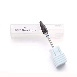 Nail Drill Bits SNERISE Ceramic Nail Drill Bits Gel Fine Medium Coarse - Removal Polishing Tool Pedicure Manicure Rotary Burr(Medium, 1 Pack)