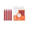 Mega Candles 10 pcs Red Unscented 4 Inch Taper Candles, Household General Usage, Emergency & More