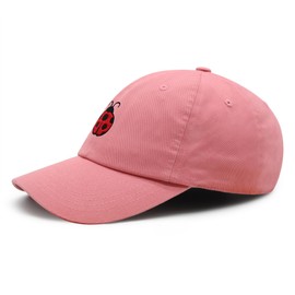 JPAK Ladybug with Cute Heart Mark Premium Dad Hat Embroidered Cotton Baseball Cap Ladybug Heart