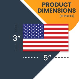 Magnet Me Up American Flag Magnet Decal, 3x5 inches, Red, White, and Blue, Heavy Duty Automotive Magnet for Car, Truck, SUV, or Any Other Magnetic Surface
