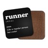 Runner Square Coaster - Running Sport Fan Dictionary Regular But