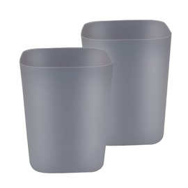 Gereen 2 Gallon Trash Can,Small Trash Can for Bathroom,Square Trash Bin Wastebasket for Bathroom Bedroom Kitchen Countertop Under Sink (2, Gray)