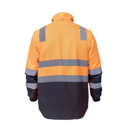 SMASYS Safety High Visibility Oxford 6 in 1 Reflective Jacket Insulated Parka, ANSI Class 3, Construction Protective Workwear