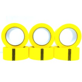 Yellow Carton Sealing Tape, Packing Tape, Moving Tape, 2" x 110 Yard,2mil Thick, Heavy Duty (6 Rolls)