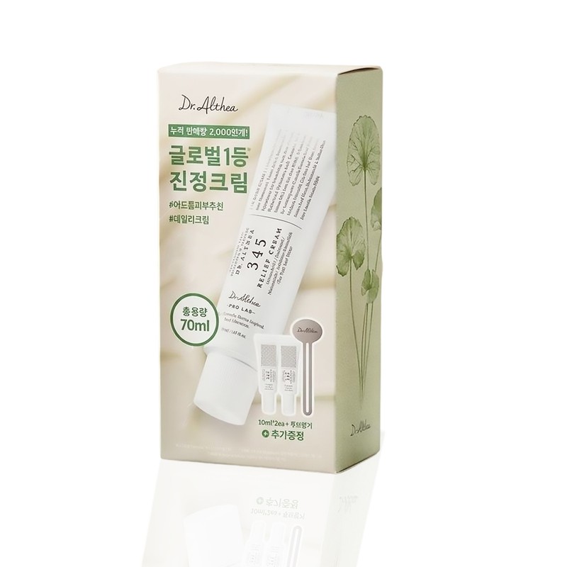 Dr. Elthea 345 Relief Cream 50ml (+10ml 2ea+Tube Ringer) Acne