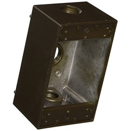 Hubbell-Raco 5320-7 Weatherproof Outlet Box, 1 Gang, 18.3 Cu-in X 4-1/2 in L X 2-3/4 in W X 2 in D, quot