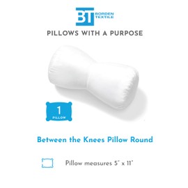PILLOWS WITH A PURPOSE Between The Knees Pillow Round Hypoallergenic Knee Positioning Wedge Pillow