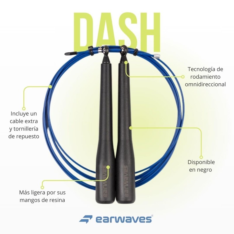 Earwaves ® Dash Jump Rope - High speed resin skipping