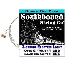 C. B. Gitty Luz Eléctrica 3-string Caja de puros cuerdas de guitarra – Open G/Afinación estándar