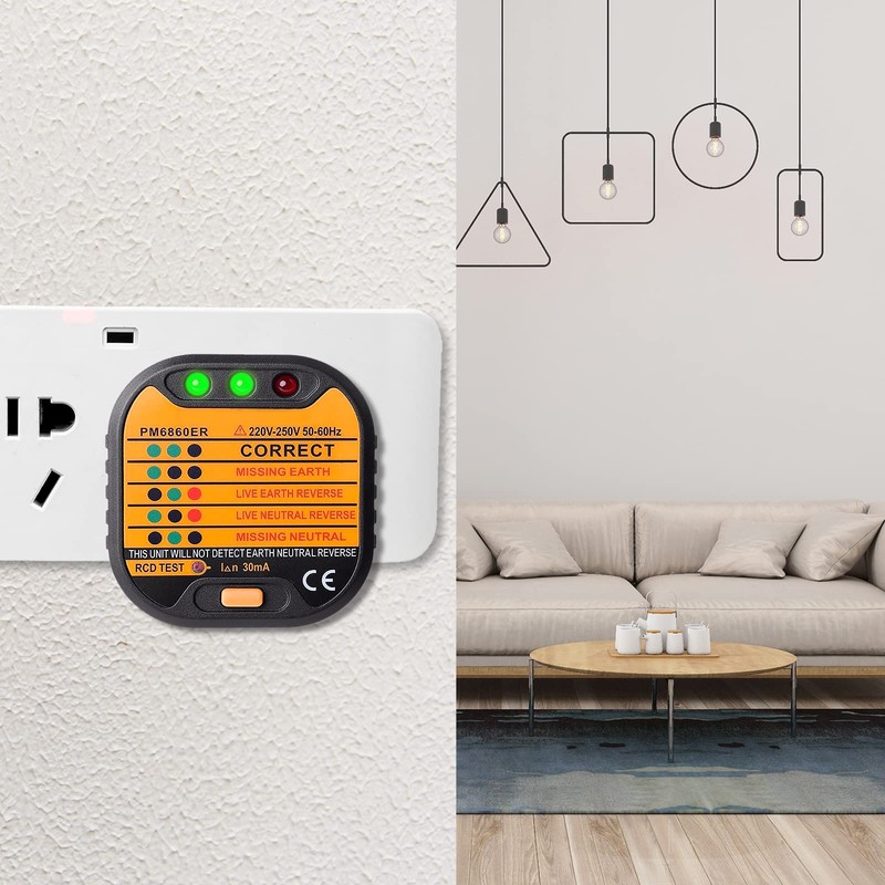 Ulsam Socket Tester UK - 220-250V Plug Socket Tester, Circuit