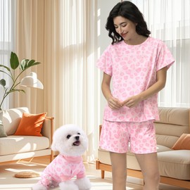 XPUDAC Matching Dog and Owner Clothes Dog Pajamas for Small Medium Dogs Stretchable Pet Onesies, Owner and Doggie Pjs are Sold Separately