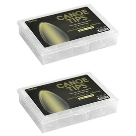 Diamy canoe tip clear nail tip 360p, transparent color clear, 2 pieces / 다이아미 카누팁 클리어 네일팁 360p, 투명색클리어, 2개