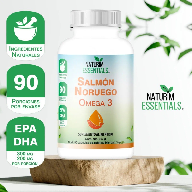 Omega 3 Aceite De Salmón Naturim Essentials 270 Cápsulas Gel