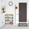 HITHIM 4-Tier Small Shoe Racks, Narrow Shoe Rack for 6-8