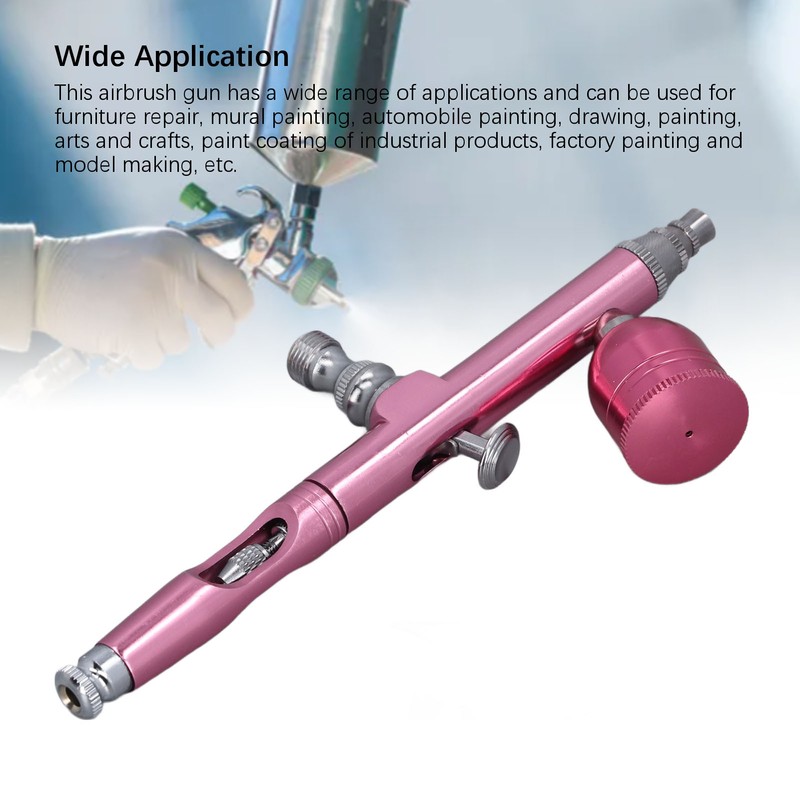 Airbrush Gun Pink 0.3mm Diameter Nozzles Portable Air Brush Painting