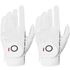 Golf Gloves Men Left Right Hand Rain Grip Lh Rh Mens Golf Glove 2 Pack, Weathersof All Weather Grips Soft Comfortable Black White Fit Size Small Medium ML Large XL (White, M, Worn on left Hand)