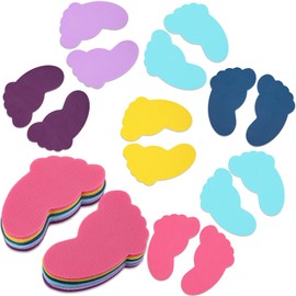 Outus 48 Pcs Carpet Feet Spots, Line up Sit Foot Spots for Classroom Floor, Carpet Markers for Teacher Supplies School Decoration Classroom Rug(Multicolor)