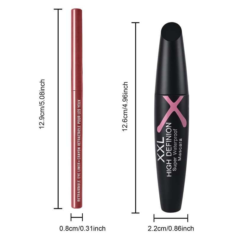 Red 5D Volume Length Mascara and High Pigmented Eyeliner Kit