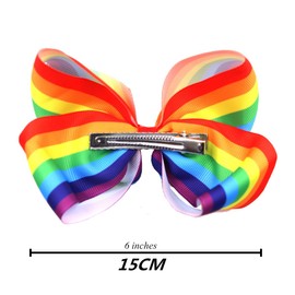 Rainbow Hair Clip Pin Bow Girls Ribbon Hair-bow Hairclips Hair Accessories JHP01 (Set D)