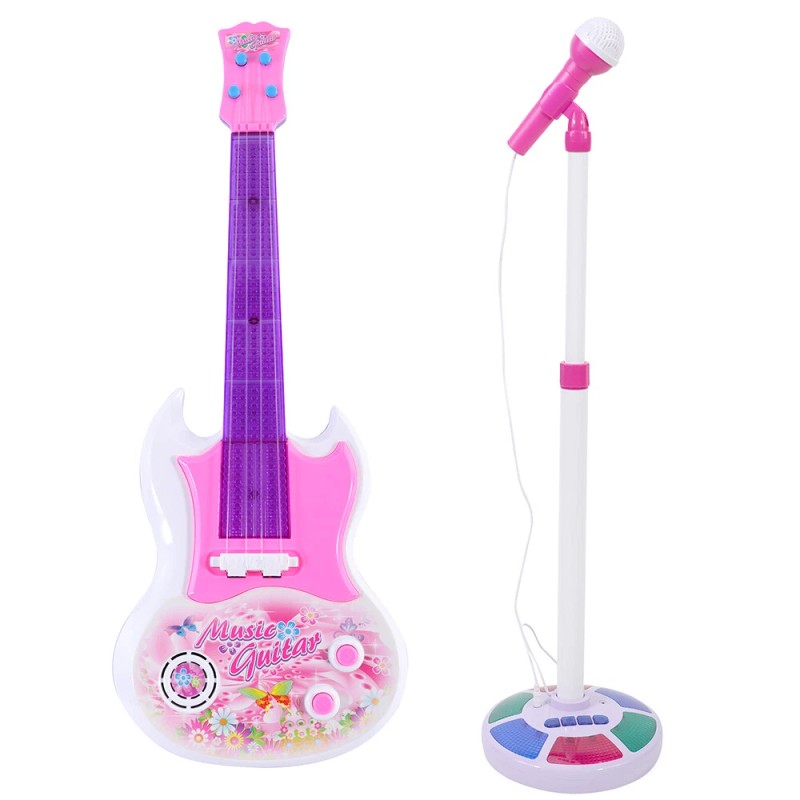 tiokok Kids Guitar Plastic For Children Music Simulation Toys Guitar