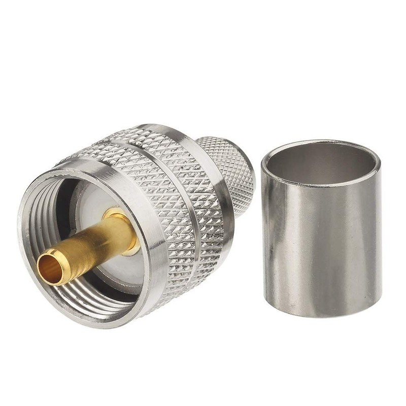 wlaniot PL259 Crimp Connector PL-259 Plug Male Connector pl259 pl-259