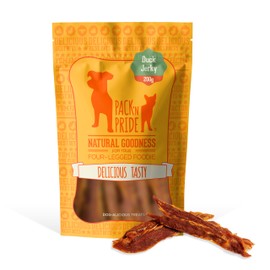 PACK'N PRIDE PACK'N PRIDE Dog Treats Duck Strips, 200g Air-Dried Dog Chews, Low-fat Duck Breast Jerky for Small&Medium Dogs, High in Protein