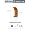 SORWDUERM 2 Pack Orange Leather Coat 2 Hooks Wall for