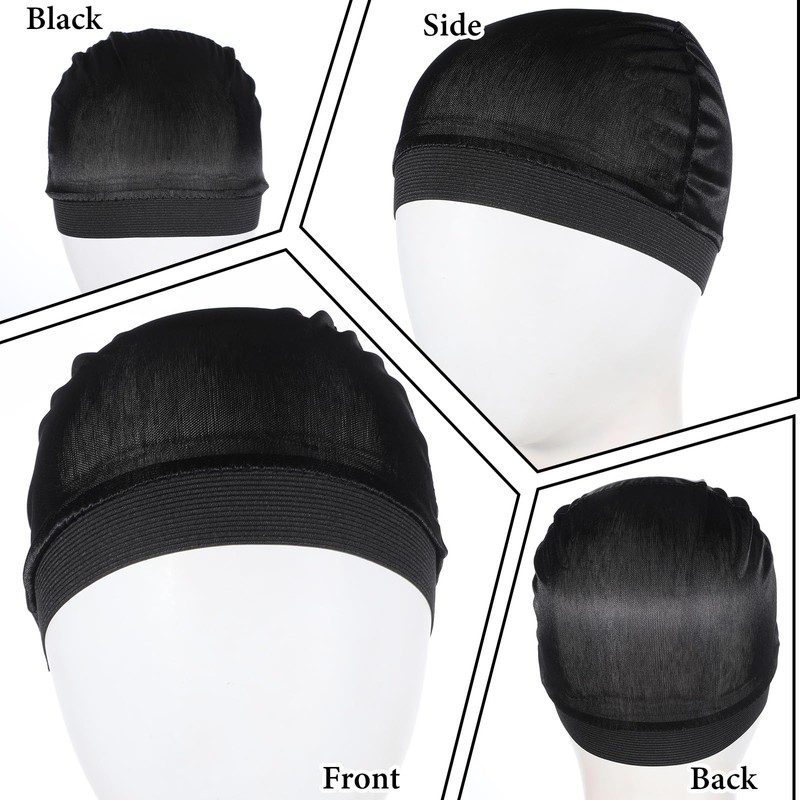 Nogeqi 3 Pcs Silky Bonnet for Men Wave Cap Satin