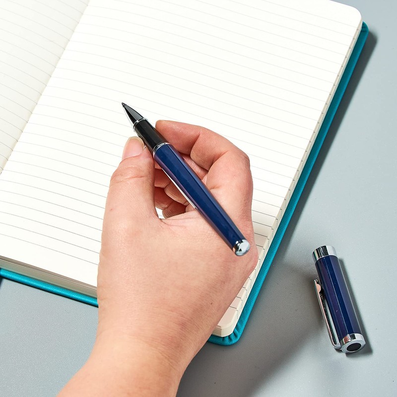 Helix Oxford Premium Rollerball Pen (Blue Ink) with Plastic Free