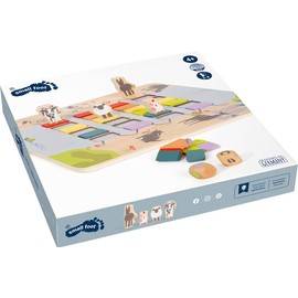 small foot Wooden Bridge Game "4 Friends" Dice Game for Children with Animal Motifs, from 4 Years, 12235