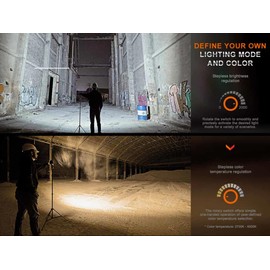 Fenix CL28R 2-in-1 Camping Lantern and Portable Work Light, 2000 Lumens, Rechargeable, Color Adjustable White LED with Red LED, with a USB Wall Plug