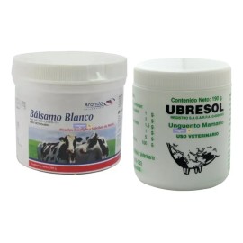 Balsamo Blanco Y Ubresol Pomada Caliente Golpes Unguento