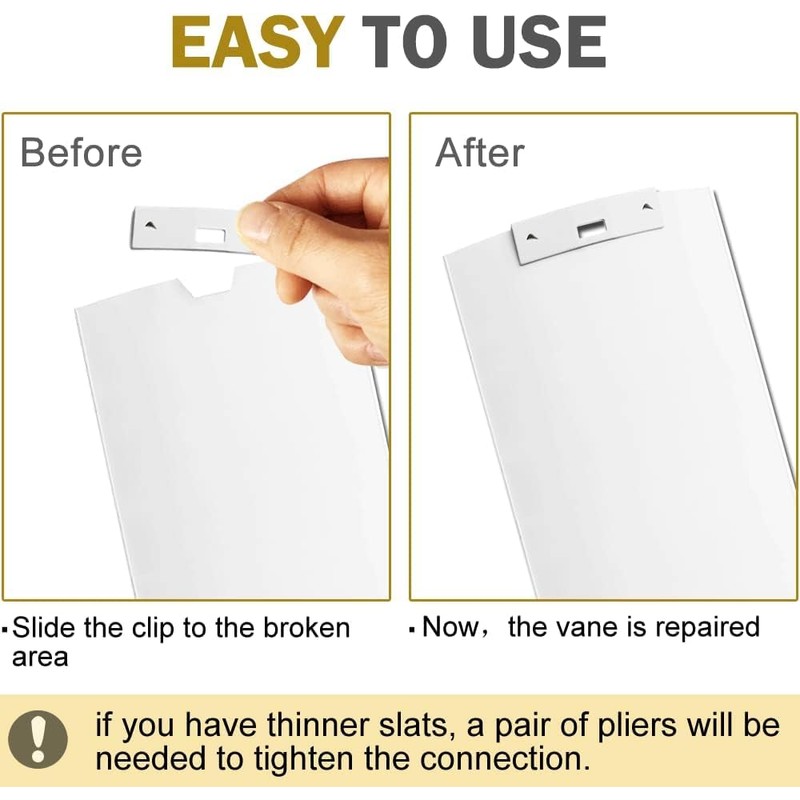 Vertical Blind Repair Vane Savers, 16PCS Metal Vertical Blind Repair