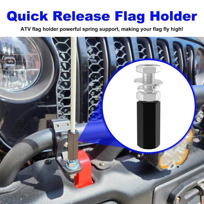 BZTT Quick Release Flag Pole Holder 1/4'' Flag Pole Mount