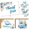 Fall Thank You Cards Blue Pumpkin Note Cards Watercolor Autumn