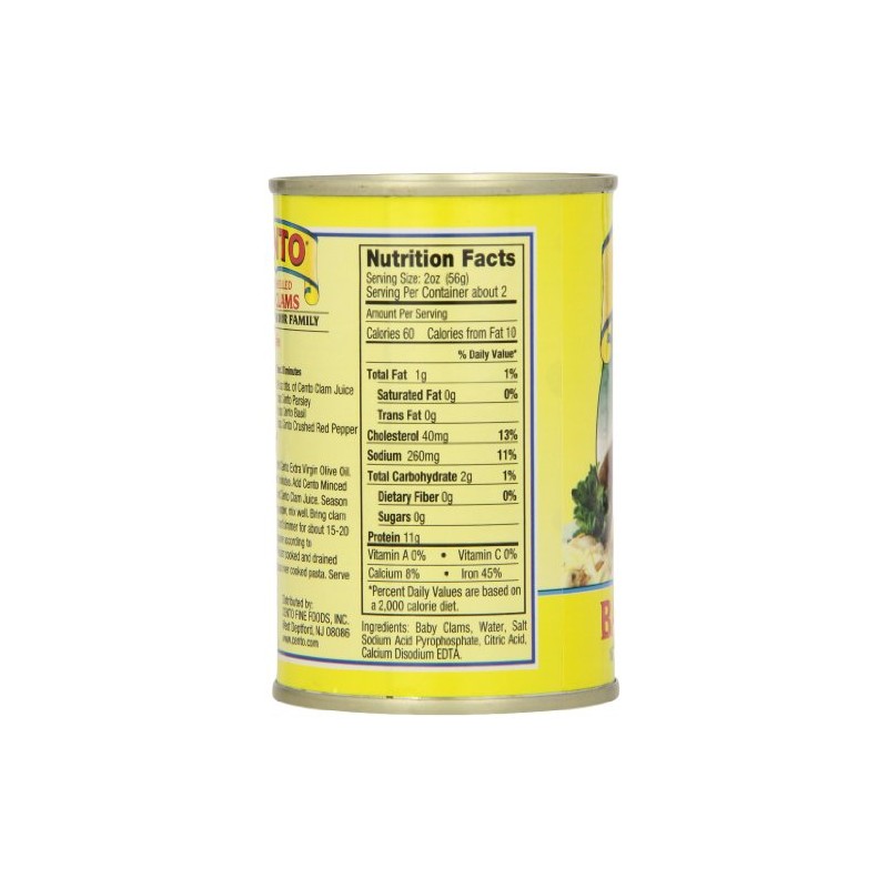 Cento Whole Baby Clams, 10-Ounce Cans (Pack of 12)