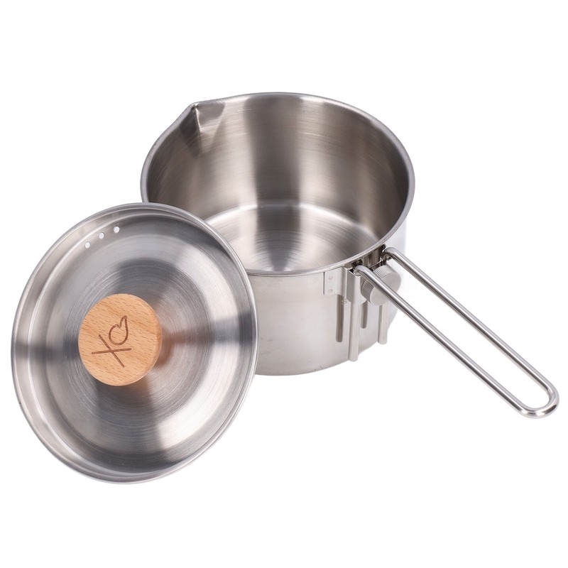 1000ml Camping Pot Stainless Steel Portable Outdoor Tea Coffee Pot