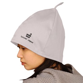 Totonoi Japan Sauna Hat, Cotton, Mesh, Cute, Women's, Men's, Cute, Stylish, Quick-Drying, Cotton, Deep, Cotton Twill Fabric, Prevents Blurring, With Key Pocket, Hair Care, Unisex, beige