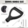 Yaocom Plastic Spade Handle Shovel D Grip Handle Binding with