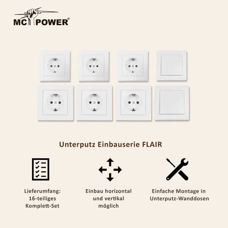 MC POWER - FLAIR – Socket Set | White, Matt