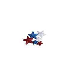 Patriotic Foam Glitter Stars 20-ct Table Scatters (Bonus Exclusive Stolni Ukras) Red White Blue Fourth of July Independence Day Decor (Set of 2)