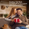 VINLUNM Cowboy Hat Rack for Wall, 2 Pack Cast Iron